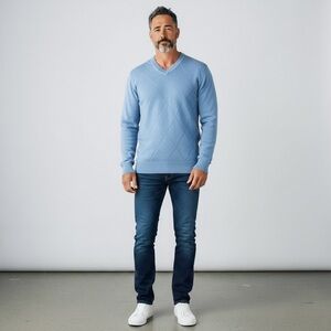 Dockers Light Blue V-Neck Sweater